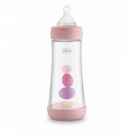 Бутылочки Chicco Perfect5 Girl с силиконовой соской быстрый поток с 4 мес. 300 мл
