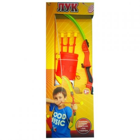 Игрушечное оружие ABtoys Лук со стрелами на присосках 3 шт. S-00061