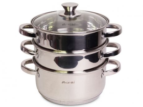 Пароварка Kamille 2-х уровневая 18cm km-5835