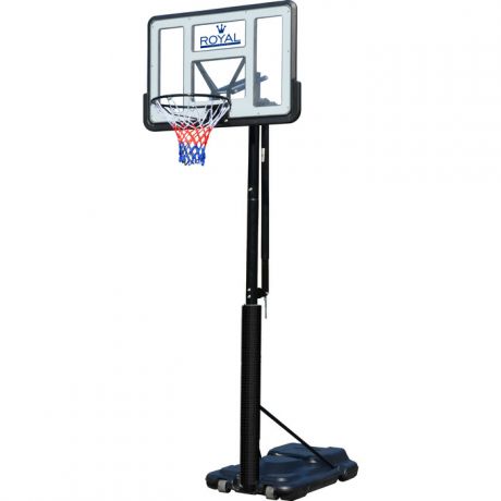Мобильная баскетбольная стойка Royal Fitness 44", поликарбонат, арт. S021