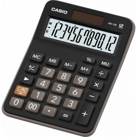 Калькулятор настольный Casio MX-12B черный/коричневый 12-разр.