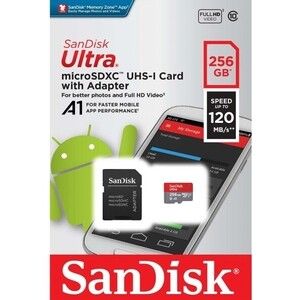 Карта памяти Sandisk microSDXC 256Gb Class10 SDSQUA4-256G-GN6MA Ultra + adapter