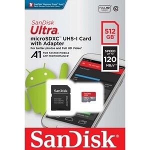 Карта памяти Sandisk microSDXC 512Gb Class10 SDSQUA4-512G-GN6MA Ultra