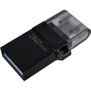 Флеш-диск Kingston 32Gb DataTraveler microDuo 3 G2 DTDUO3G2/32GB USB3.0 черный