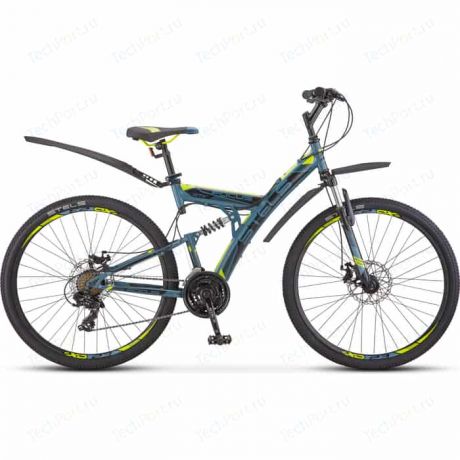 Велосипед Stels Focus MD 27.5" 21-sp V010 19" Серый/жёлтый