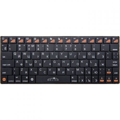Клавиатура Oklick 840S черный беспроводная BT slim