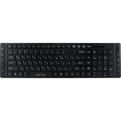Клавиатура Oklick 530S черный USB slim Multimedia