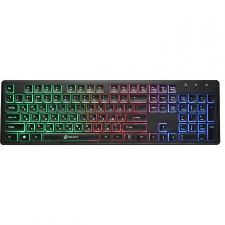 Клавиатура Oklick 510ML черный USB slim Multimedia LED