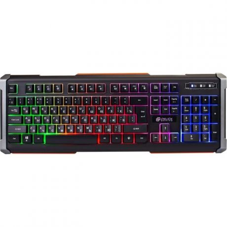 Клавиатура Oklick 710G BLACK DEATH черный/серый USB Multimedia for gamer LED