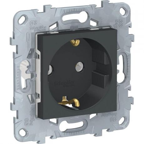 Розетка Schneider Electric Unica New с/з без шторок 16A 250V NU503654