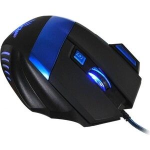 Мышь Oklick 775G Ice Claw черный/синий оптическая (2400dpi) USB (6but)