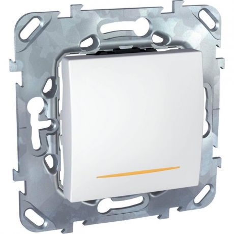 Выключатель Schneider Electric одноклавишный 2P с подсветкой Unica 16A 250V MGU5.262.18SZD