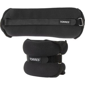 Утяжелители Torres PL110184 (2штх2кг), неопрен, металл. песок, черный