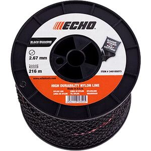 Леска триммерная Echo Black Diamond Line 2,7ммх216м витой квадрат (340105073)