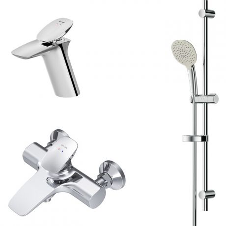 Комплект смесителей Am.Pm Spirit 2.0 с душем, хром (F70A10000, F70A82100, F0170A000)