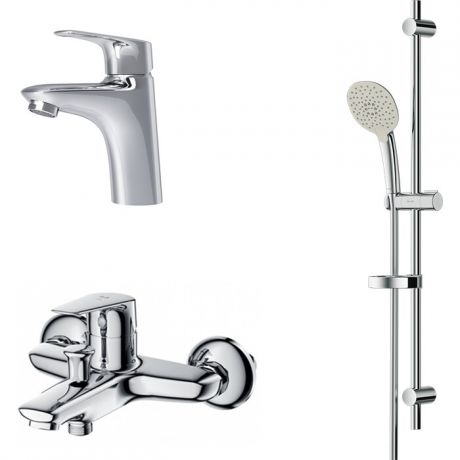 Комплект смесителей Am.Pm Joy с душем, хром (F85E10000, F85E02100, F0170A000)
