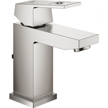Смеситель для раковины Grohe Eurocube с донным клапаном, суперсталь (23127DC0)