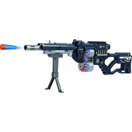 Винтовка Le Neng Toys черная на батарейках с мягкими пулями - G3B