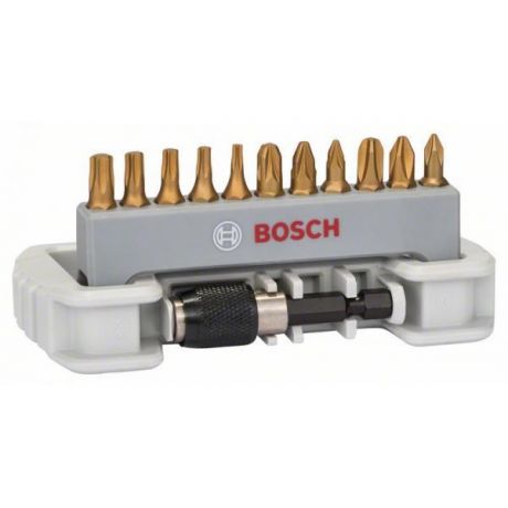 Набор бит Bosch 25мм (2 608 522 126 extra-hart - 11шт+ держ)