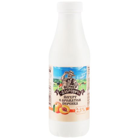 Йогурт Фермер Дабрович питьевой со вкусом персика 2.5% 450 г