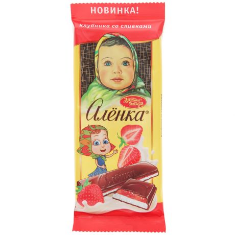 Шоколад Аленка Клубника со сливками 87 г