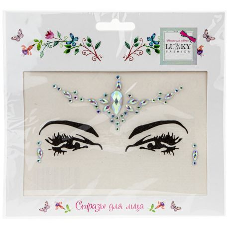 Стразы Lukky Fashion для лица Ледяные кристаллы 16.5х15.5 см