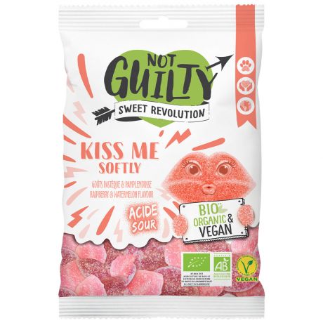 Мармеладки Not guilty веганские с кислинкой со вкусом малины и грейпфрута 100 г
