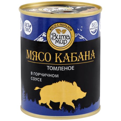 Мясо кабана ВитаМир томленое в горчичном соусе 340 г