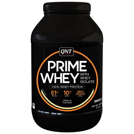 Смесь белковая QNT на основе сывороточного протеина и изолята Prime Whey со вкусом ваниль 908 г