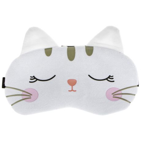 Маска для сна Lukky Fashion котик белый 24.6х14.6 см