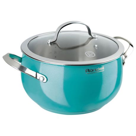 Кастрюля Rondell Turquoise с крышкой 18 см 2.8 л