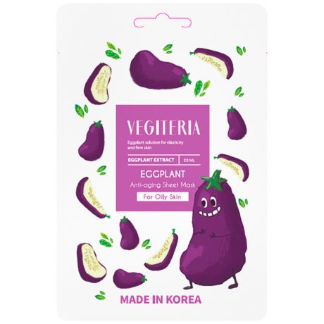 Маска Vegiteria тканевая с экстрактом баклажана For all skin types 23 мл