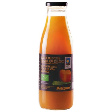 Сок Delizum Био Peach & Aloe Juice персика и алоэ 750 мл