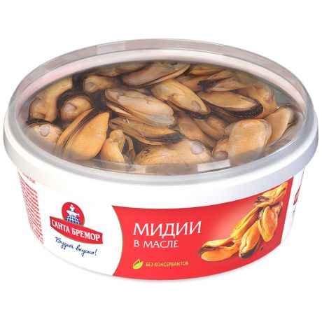 Мясо мидий чилийской Санта Бремор Классик в растительном масле 300 г