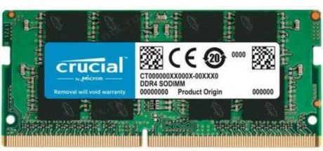 Оперативная память для ноутбука 8Gb (1x8Gb) PC4-25600 3200MHz DDR4 SO-DIMM CL22 Crucial CT8G4SFRA32A