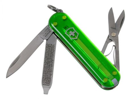 Нож-брелок Classic SD Colors Green Tea 58мм, 7 функций 0.6223.T41G