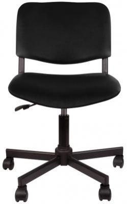 Кресло КР09, без подлокотников, кожзаменитель, черное, КР01.00.09-201-