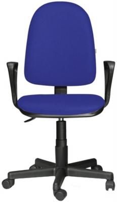Кресло "Престиж", регулируемая спинка, с подлокотниками, синее