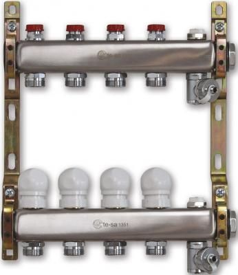 220A2-06-04D Te-Sa Коллектор в сборе 1" 4 выхода под евроконус