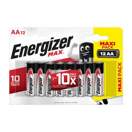 Батарейка Energizer MAX АА пальчиковая LR6/R6 1,5 В (12 шт.)