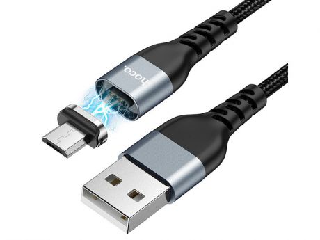 Аксессуар Hoco U96 Traveller USB - MicroUSB 1.2m Black