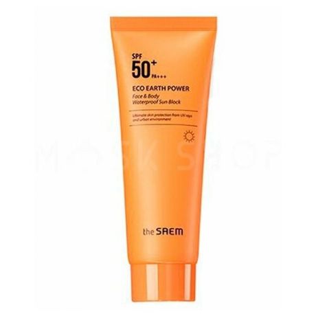 Водостойкий солнцезащитный крем для лица и тела The Saem Eco Earth Face&Body Waterproof Sun Cream