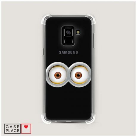 Чехол силиконовый Противоударный Samsung Galaxy A8 2018 Слежу в оба глаза!