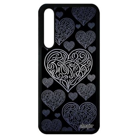 Противоударный чехол на смартфон // Huawei P20 Pro // "Сердце" Страсть Любовь, Utaupia, черный