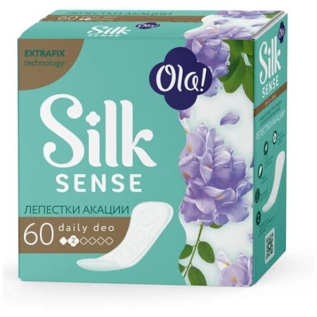 Ola! SILK SENSE DAILY DEO Прокладки женс. гигиен. впитыв. на каждый день Лепестки акации 60 шт/упак.