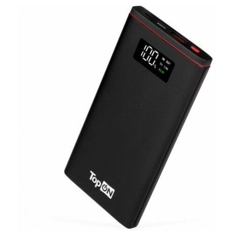 Универсальный внешний аккумулятор TopON TOP-T10 для смартфонов, планшетов, цифровой техники на 10000mAh Черный Белый
