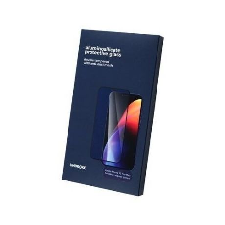 Защитное стекло UNBROKE для iPhone 13 Pro Max, чёрная рамка