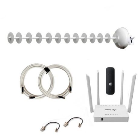 Комплект Интернета Impulse White - 4G модем + WiFi Роутер + Антенна Mimo для Дома и Дачи