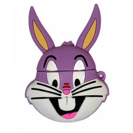 Чехол для наушников Air Pods 1/2, Багз Банни (Bugs Bunny) фиолетовый