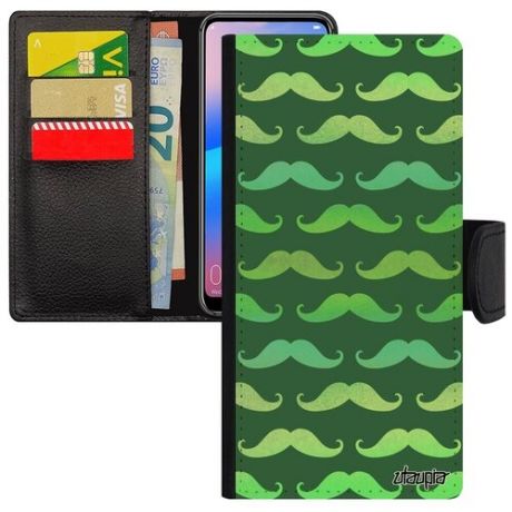 Защитный чехол-книжка на смартфон // Galaxy S21 // "Усы" Пиар Имидж, Utaupia, зеленый